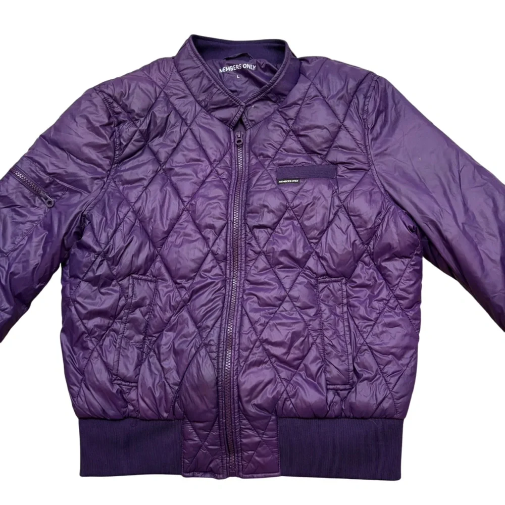 Ladies Members Only Dried Grape Color Ultra Light Mo-Tech Puffer Jacket‎ Large